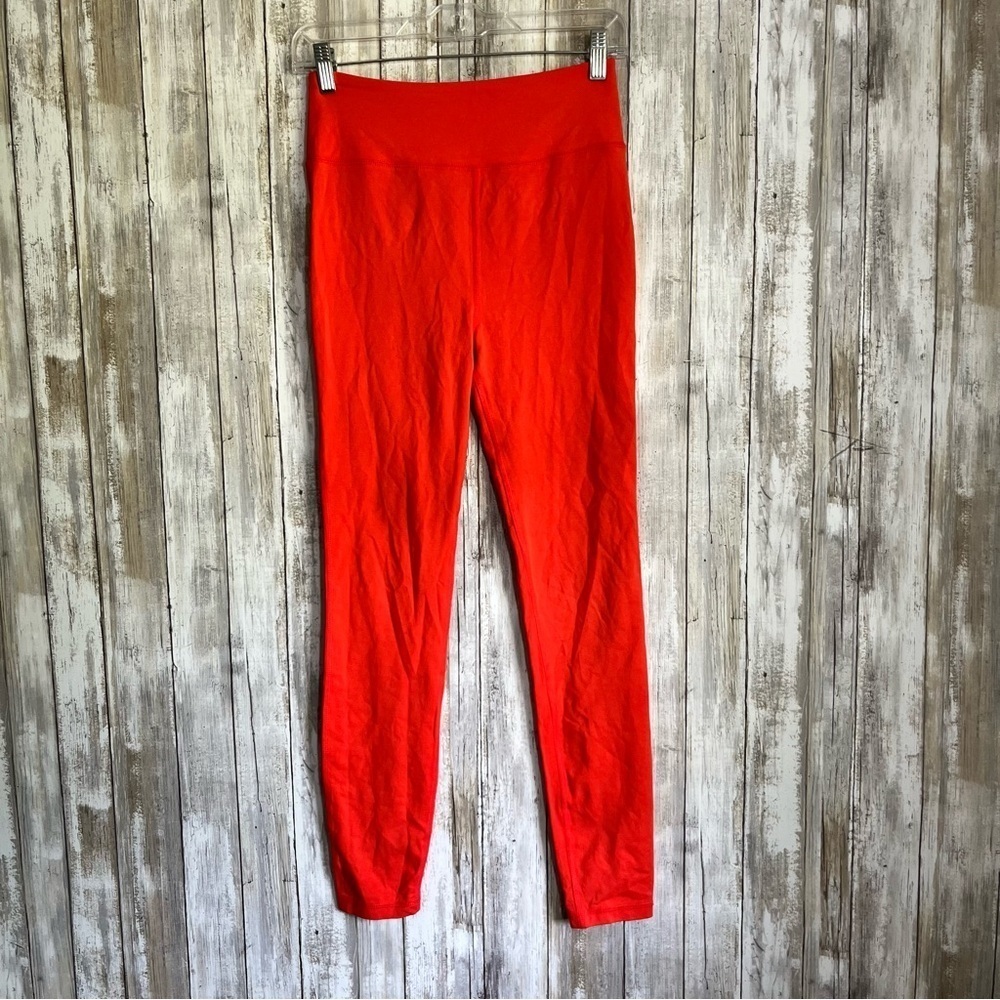 J.Crew Orange Cropped Leggings Women’s S High Rise Stretch Athleisure Activewear - Picture 3 of 7